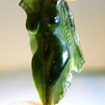 Carved moldavite - Nude