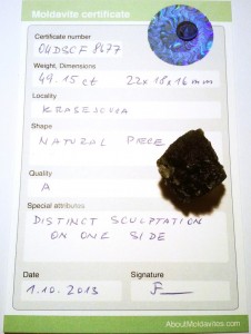 04DSCF8677 - Certified moldavite