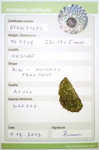 07DSCF1073 - Certified moldavite
