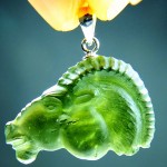 Carving (moldavite) - pendant - Capricorn