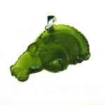 Front - Pendant - Capricorn (carved moldavite)