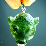 Carving - the Bull (pendant - moldavite)