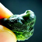 Taurus (carved moldavite - silver pendant