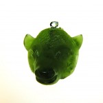 Taurus (carved moldavite - silver pendant