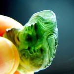 Gemini (the Twins) - pendant - carved moldavite