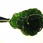 Pendant - wire wrapped moldavite