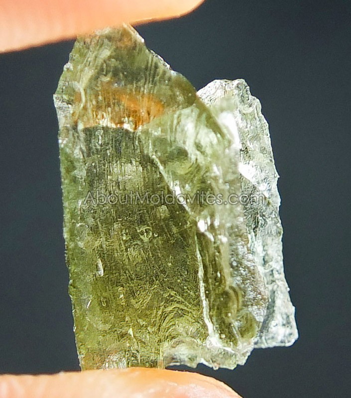 Moldavite with natural break