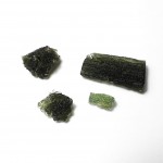Moldavites after cleaning in ultrasonic cleaner