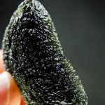 Large moldavite with big closed buuble